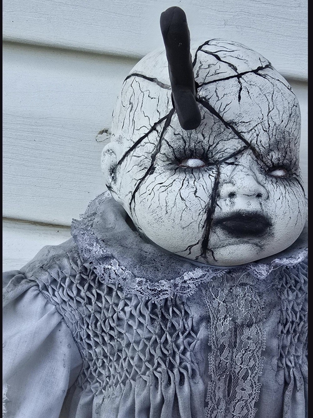 OOAK Creepy Cracked Doll